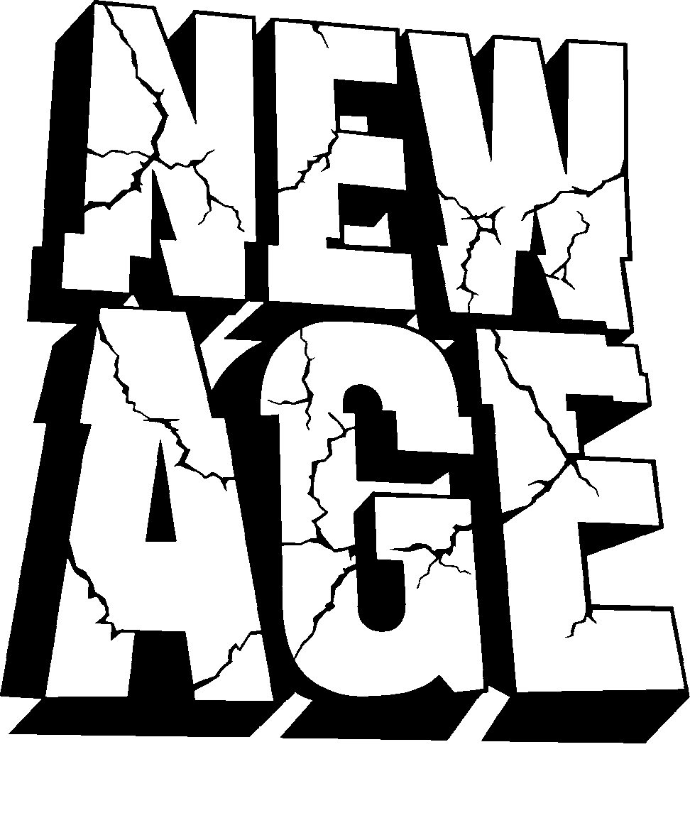 NEW AGE stacked wordmark, black